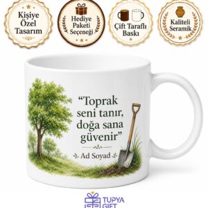 Park Ve Bahçeleri Yeşerten Peyzaj İşçisi Çay Kupası Hediye Bardak