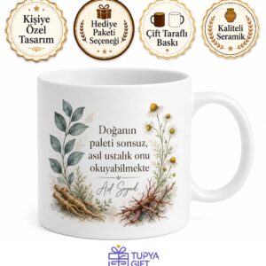 Doğal Boya Üreticisi Bitkisel Renk Uzmanı İsim Yazılı Kupa Bardak Hediye