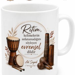 Perküsyon Aleti Yapımcısı Ritimlerin Efendisi Çay Kupası Hediye Bardak
