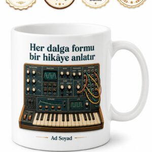 Vintage Synthesizer Tamircisi Analog Ses Uzmanı Seramik Kupa Bardak Hediye