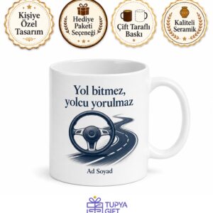 Gece Gündüz Yollarda Otobüs Şoförü Kahve Kupası Hediye Bardak