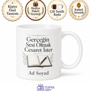 Haber Peşinde Koşan Gazeteci Araştırmacı Ruh Kahve Kupası Hediye Bardak