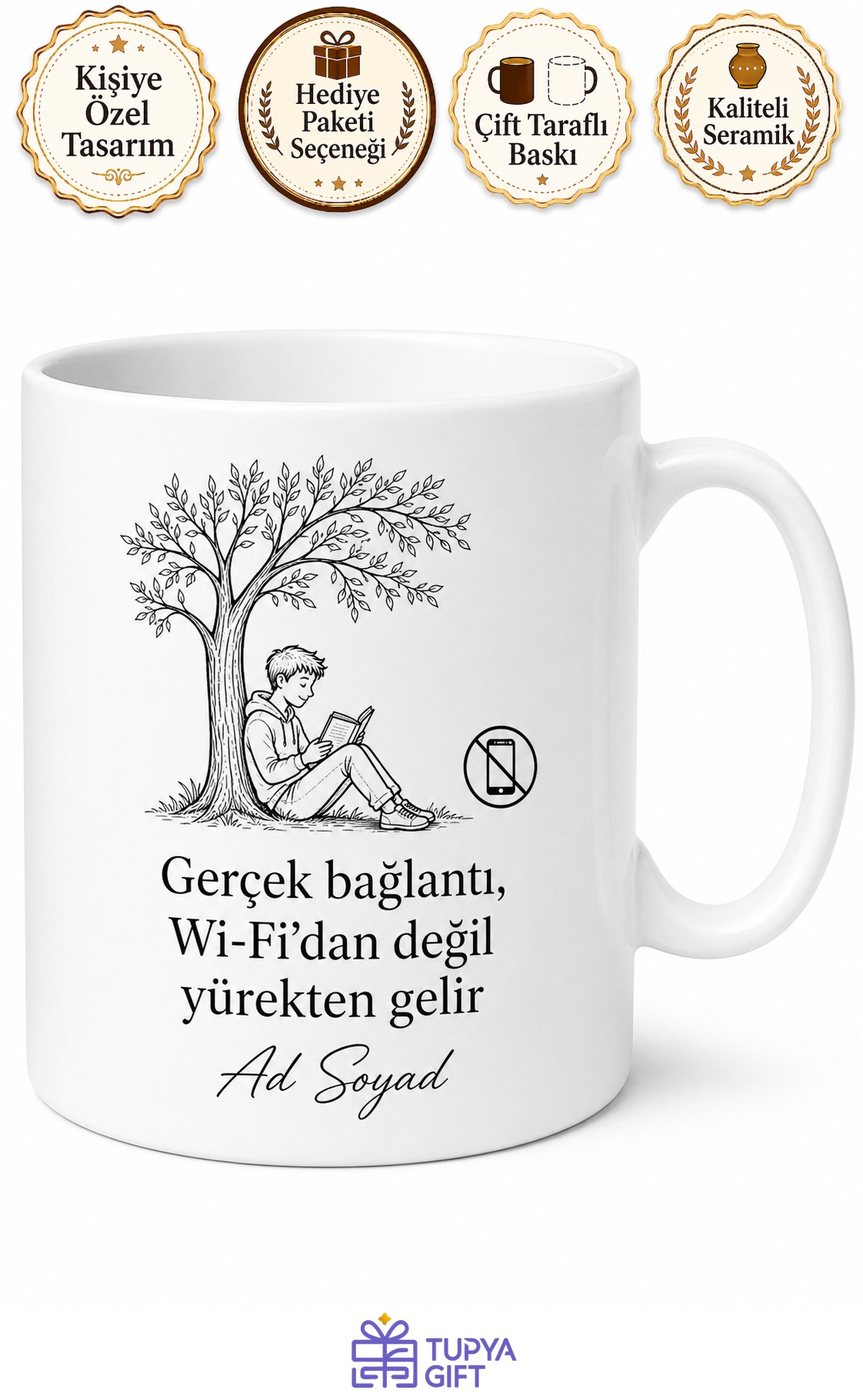 Dijital Detoks Danışmanı Teknolojisiz Yaşam Rehberi Kahve Kupası Hediye Bardak