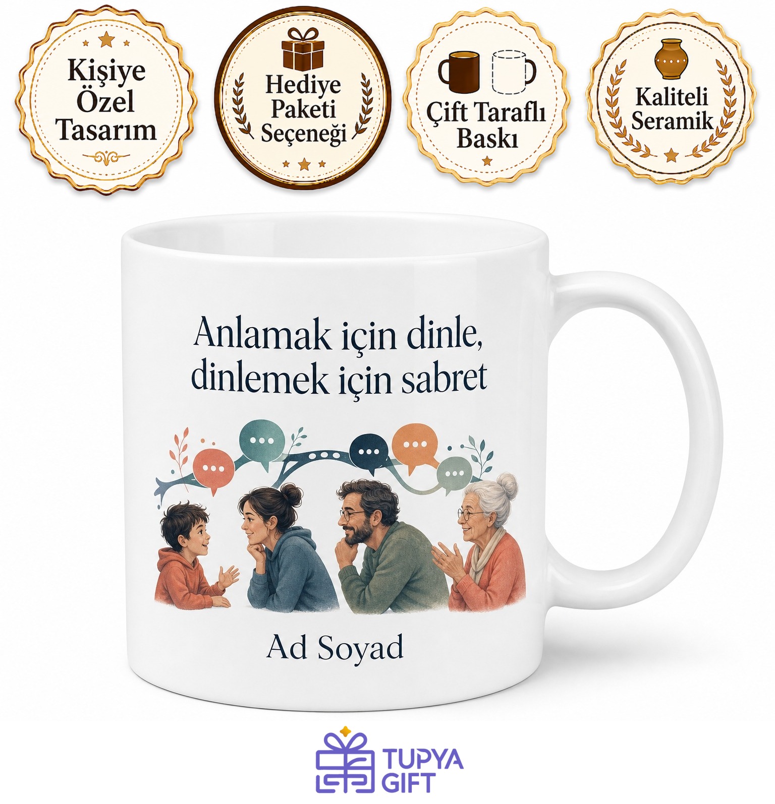 Kuşak Çatışması Arabulucusu Kuşaklar Arası İletişim Uzmanı Çay Kupası Hediye