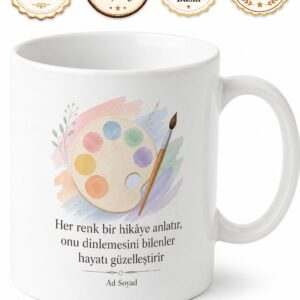 Kişisel Renk Analisti Renklerin Dili Uzmanı İsme Özel Kupa Bardak Hediye