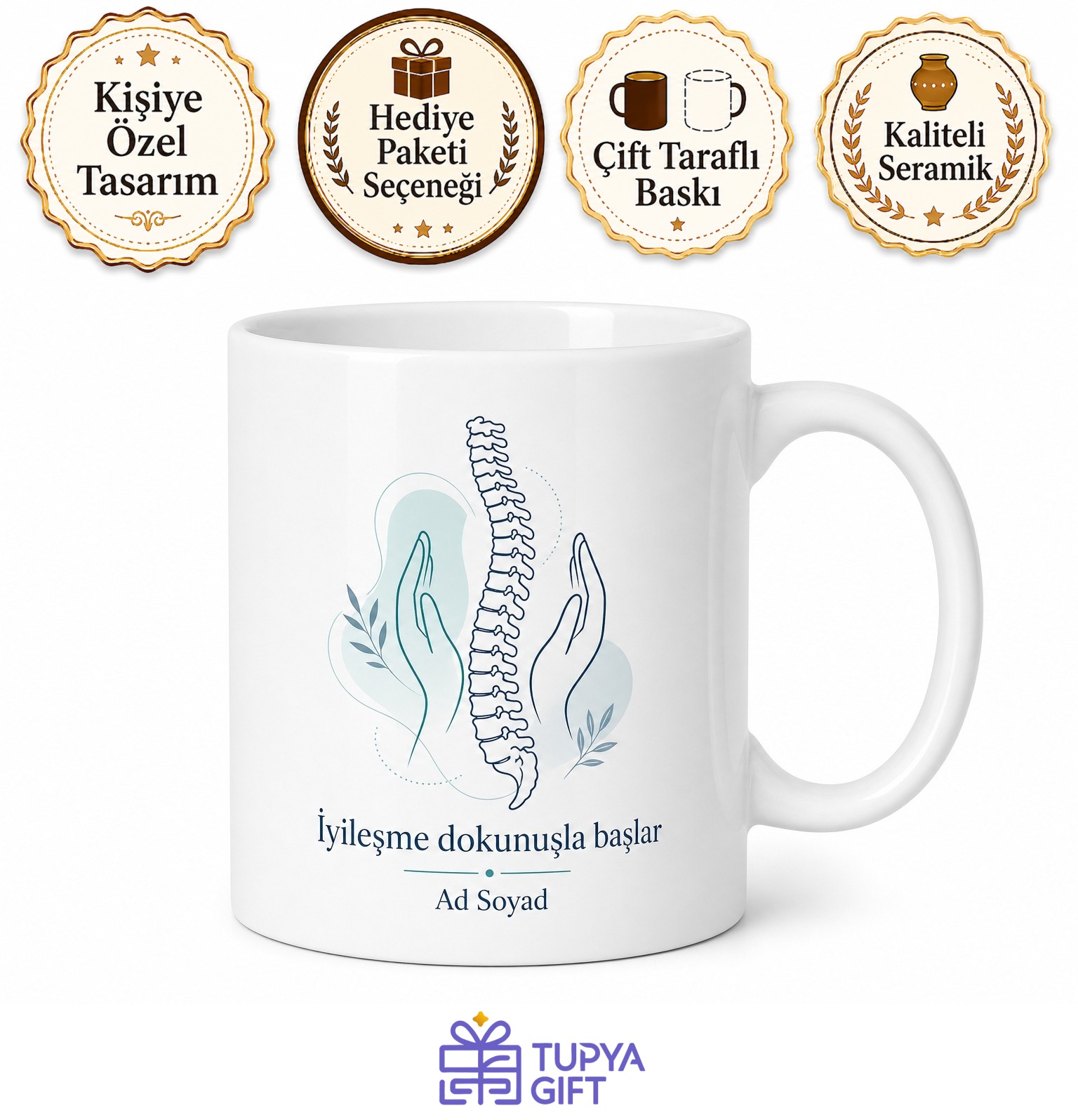 Osteopati Uzmanı Kemik Ve Kas Terapisti Seramik Kupa Bardak Hediye