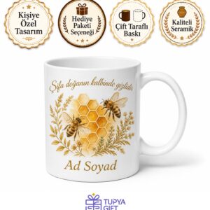 Apiterapi Uzmanı Arı Ürünleri İle Şifa İsim Yazılı Kupa Bardak Hediye