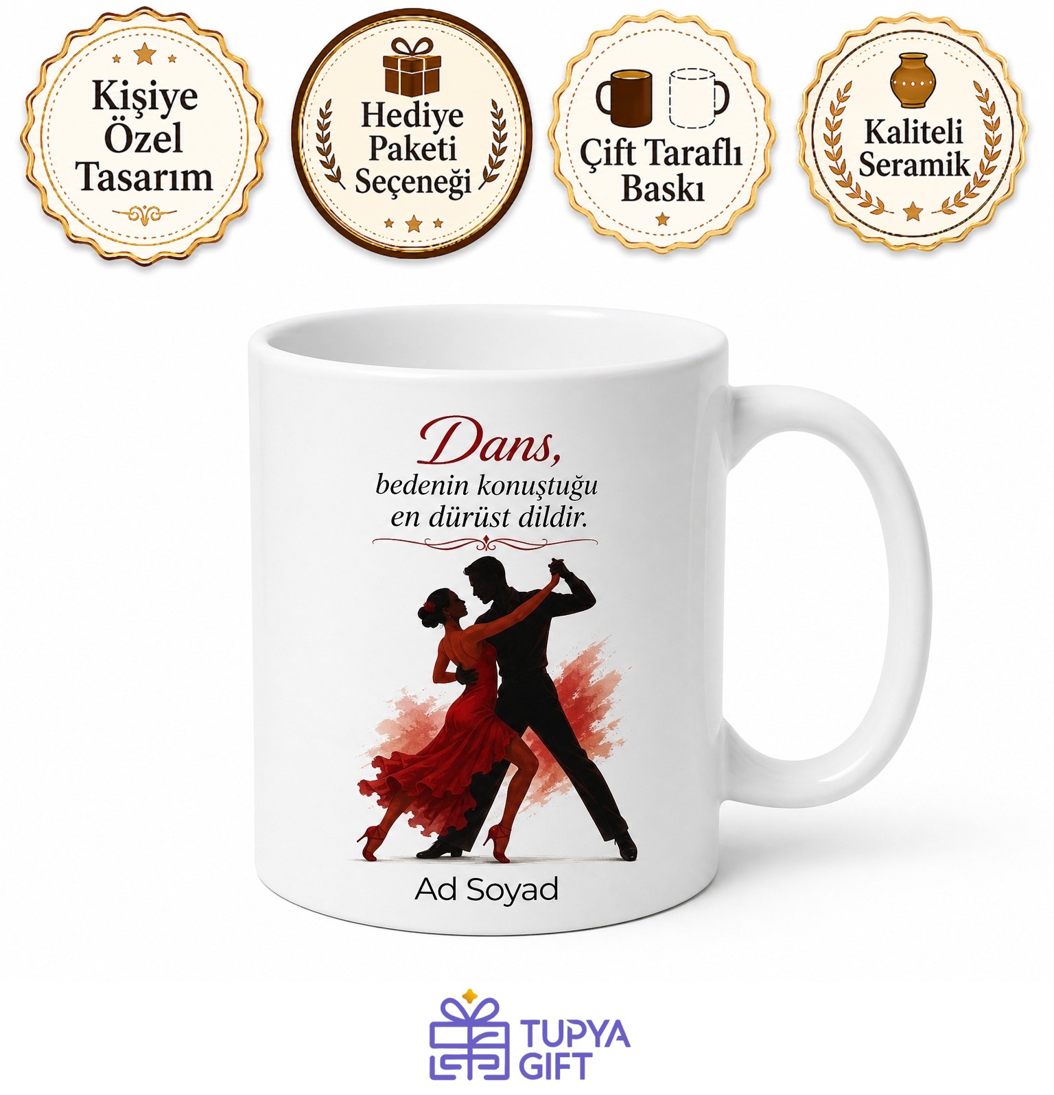Latin Dansları Eğitmeni Salsa Ve Bachata Ustası Kahve Kupası Hediye Bardak