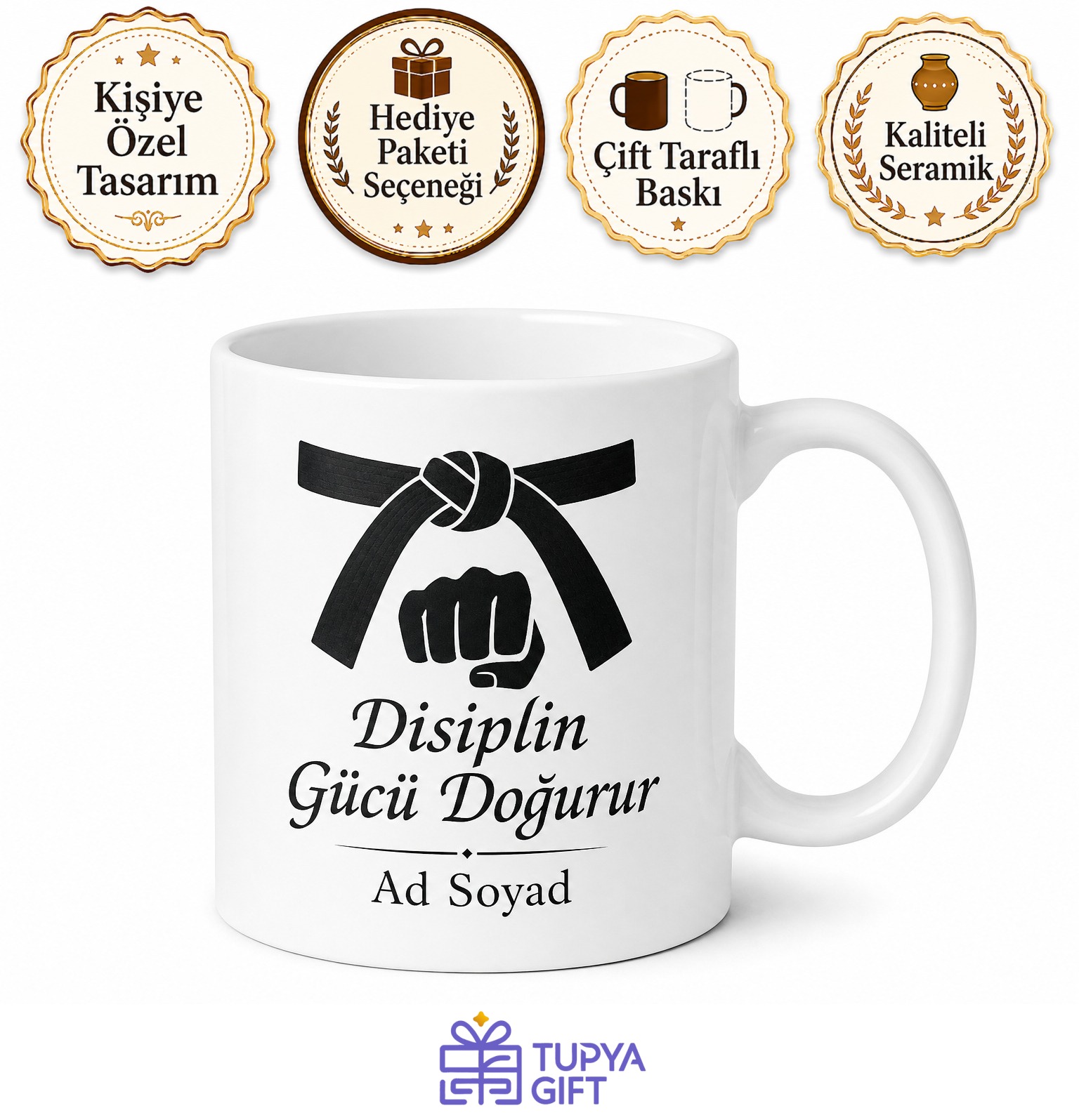 Dövüş Sanatları Eğitmeni Disiplin Ve Güç Ustası Kahve Kupası Hediye Bardak