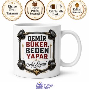Vücut Geliştirme Antrenörü Kas Mimarı İsme Özel Kupa Bardak Hediye