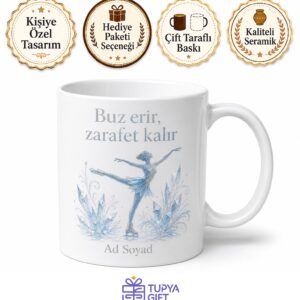 Buz Pateni Antrenörü Buz Üzerinde Zarafet Seramik Kupa Bardak Hediye