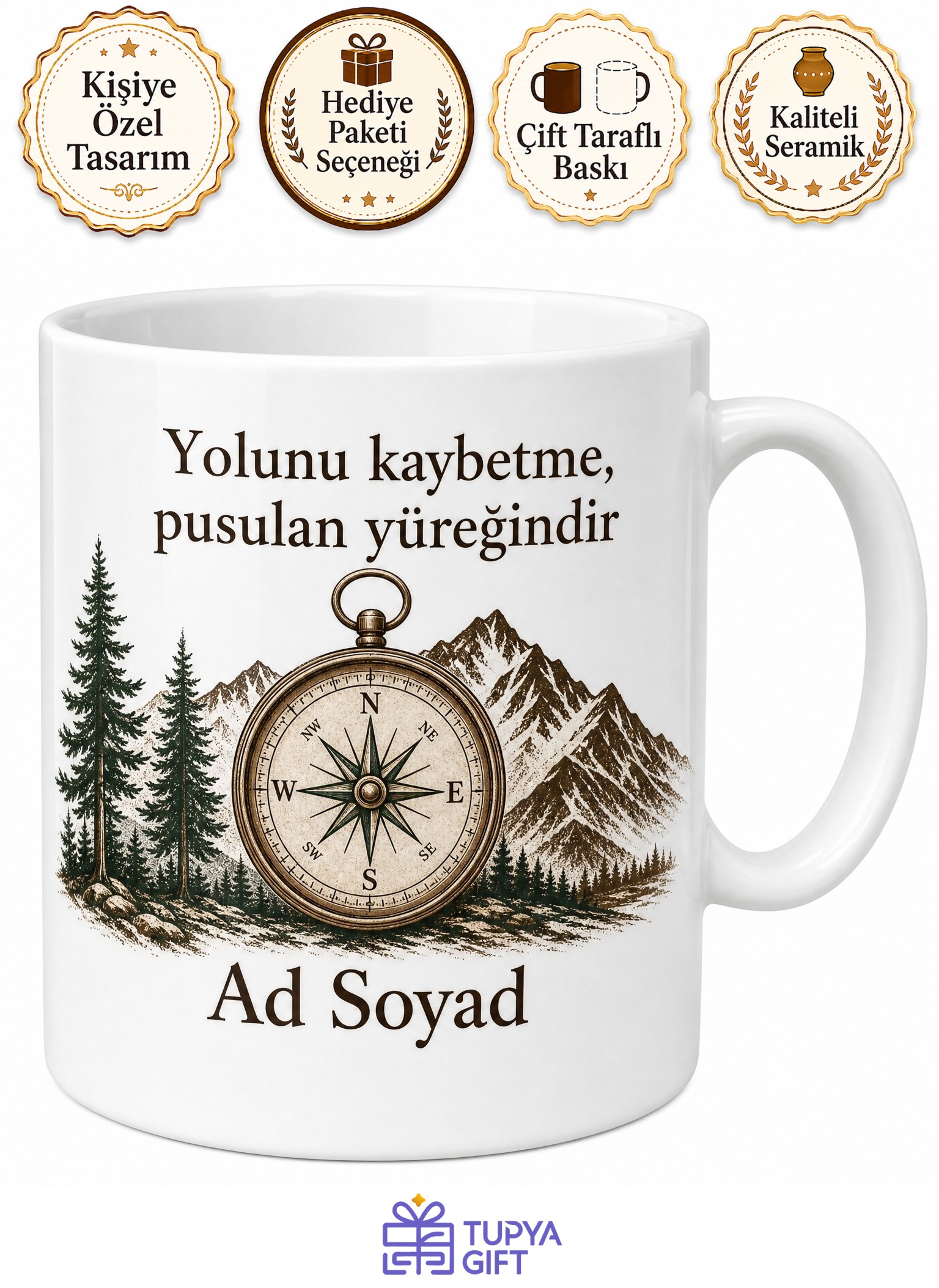 İzci Lideri Doğa Ve Disiplin Eğitmeni Kahve Kupası Hediye Bardak
