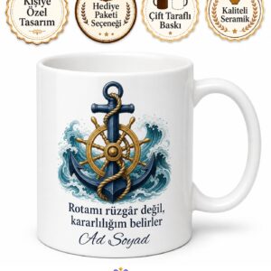 Yat Kaptanı Lüks Deniz Tatili Yöneticisi Çay Kupası Hediye Bardak