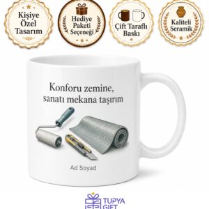 Halıflex Döşeme Ustası Yumuşak Zemin Uzmanı Seramik Kupa Bardak Hediye