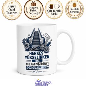 Yürüyen Merdiven Bakım Teknisyeni Kesintisiz Ulaşım AVM Hediye Kupa Bardak