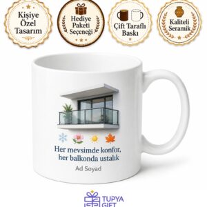 Cam Balkon Kurulum Ustası Dört Mevsim Balkon Keyfi Çay Kupası Hediye Bardak