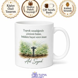 Sulama Sistemleri Kurucusu Bitkilere Hayat Veren İsme Özel Kupa Bardak Hediye