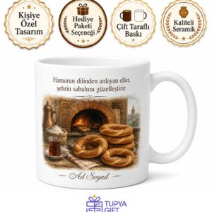 Simit Fırını Pişiricisi Susamlı Çıtır Lezzet Ustası Çay Kupası Hediye Bardak