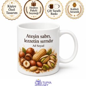 Kuruyemiş Kavurma Ustası Çıtır Lezzetlerin Mimarı İsme Özel Kupa Bardak Hediye