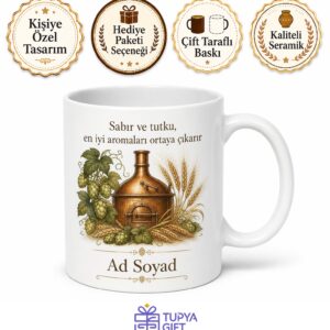Bira Mayalama Ustası Malt Ve Şerbetçiotu Sanatkarı Çay Kupası Hediye Bardak