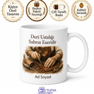 Deri Tabaklama İşçisi Ham Deriyi İşleyen Usta Seramik Kupa Bardak Hediye
