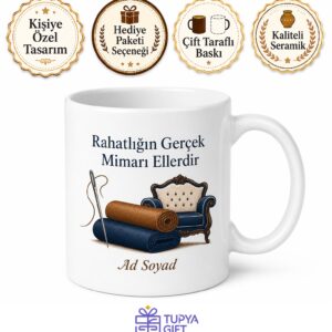 Mobilya Döşeme Ustası Rahatlığın Mimarı Seramik Kupa Bardak Hediye