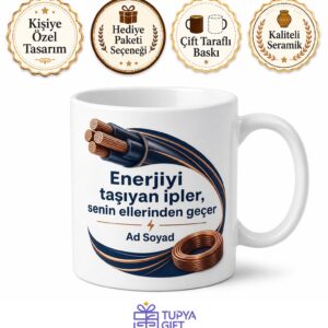 Kablo İmalat Makinesi Operatörü Enerjiyi Taşıyan İpler Seramik Kupa Hediye Bardak
