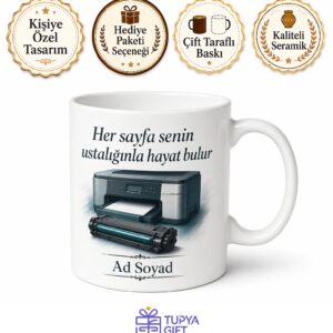 Yazıcı Fotokopi Tamircisi Toner Kartuş Uzmanı İsme Özel Kupa Bardak Hediye