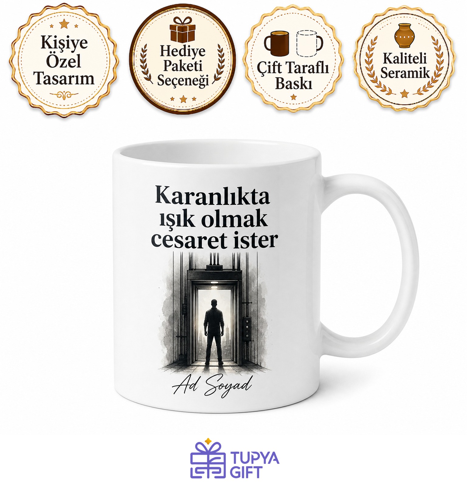 Asansör Kurtarma Görevlisi Kapalı Kalanların Kahramanı Kahve Kupası Hediye