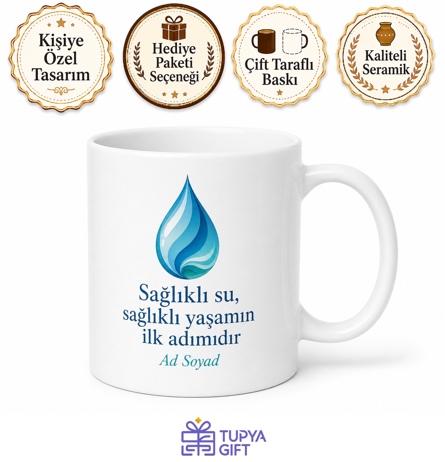 Su Deposu Temizlik Uzmanı Sağlıklı Suyun Bekçisi İsme Özel Kupa Bardak Hediye