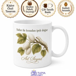 İpek Böceği Yetiştiricisi Kozadan İpeğe Zanaatkar İsim Yazılı Kupa Bardak Hediye