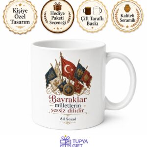 Veksilloloji Uzmanı Bayrak Ve Sancak Araştırmacısı İsme Özel Kupa Bardak Hediye