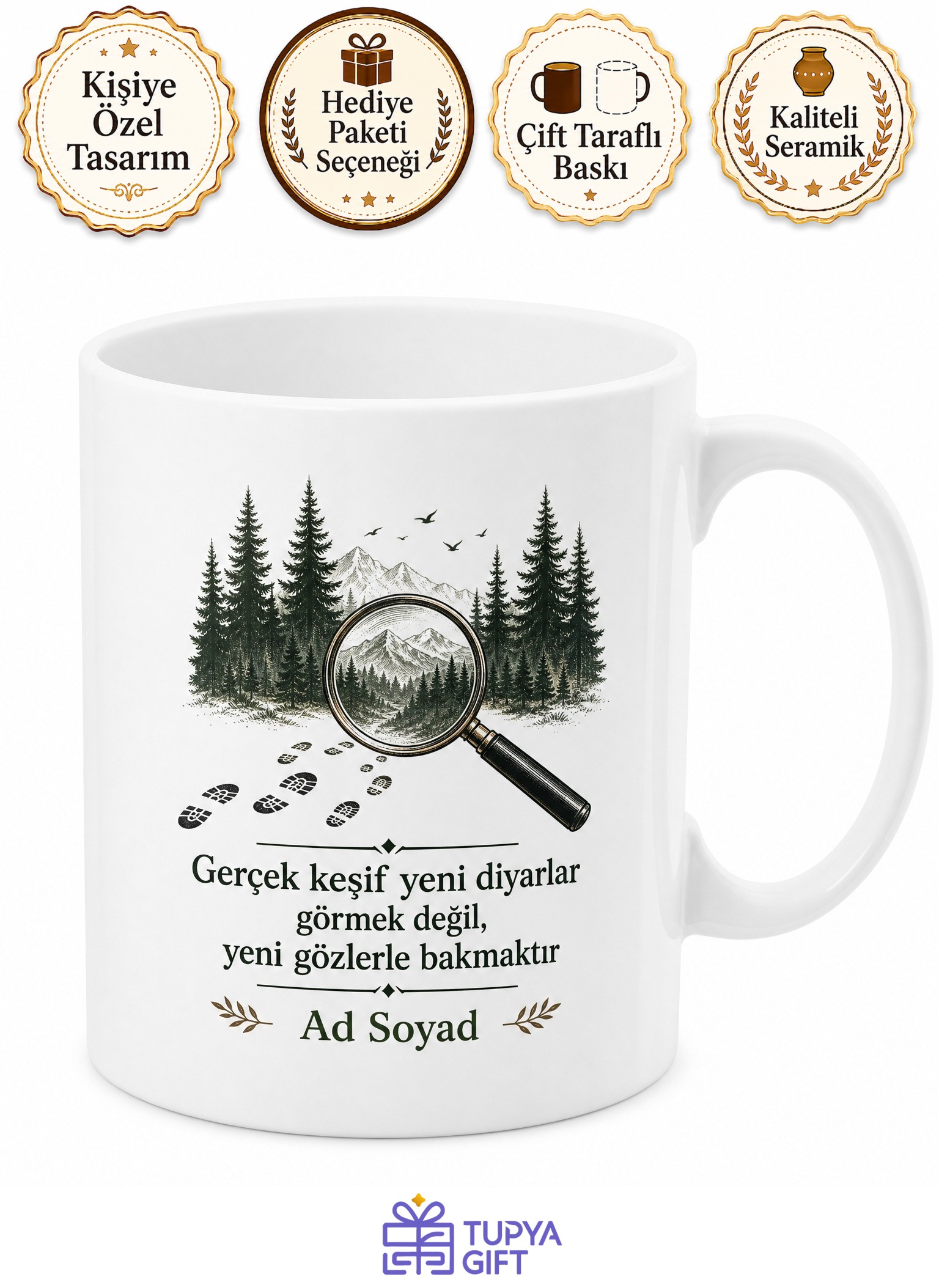 Kriptozoolog Bilinmeyen Hayvanları Araştıran Uzman Hediye Seramik Kupa Bardak