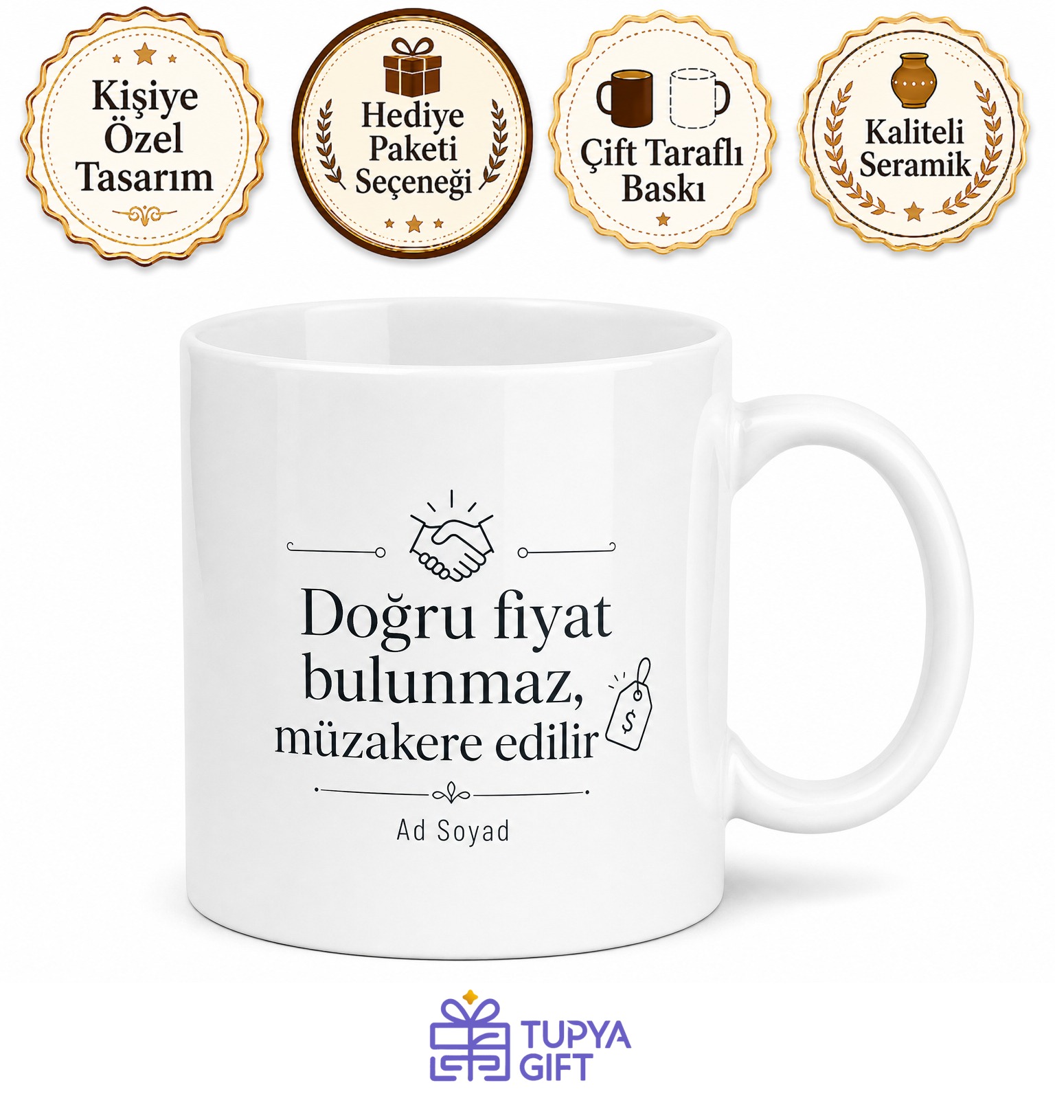 Pazarlık Uzmanı Satınalma Taktikçisi Seramik Kupa Bardak Hediye