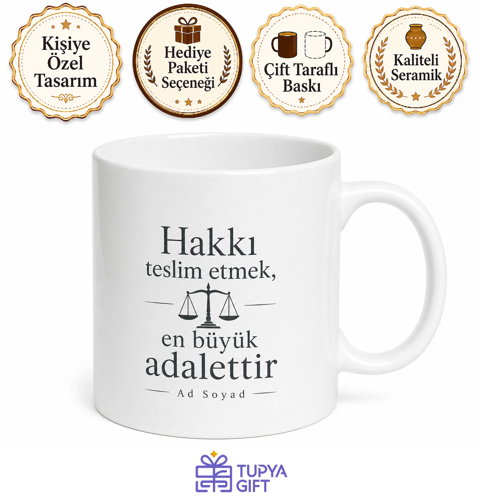 Tazminat Uzmanı Hak Arama Profesyoneli Çay Kupası Hediye Bardak