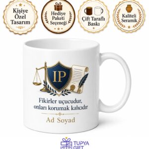 Patent Ve Marka Vekili Fikri Hakların Koruyucusu İsme Özel Kupa Bardak Hediye
