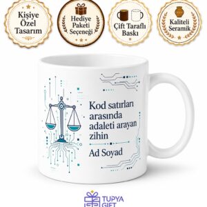 Yapay Zeka Hukuku Uzmanı Geleceğin Davalarına Hazırlanan Kahve Kupası Hediye