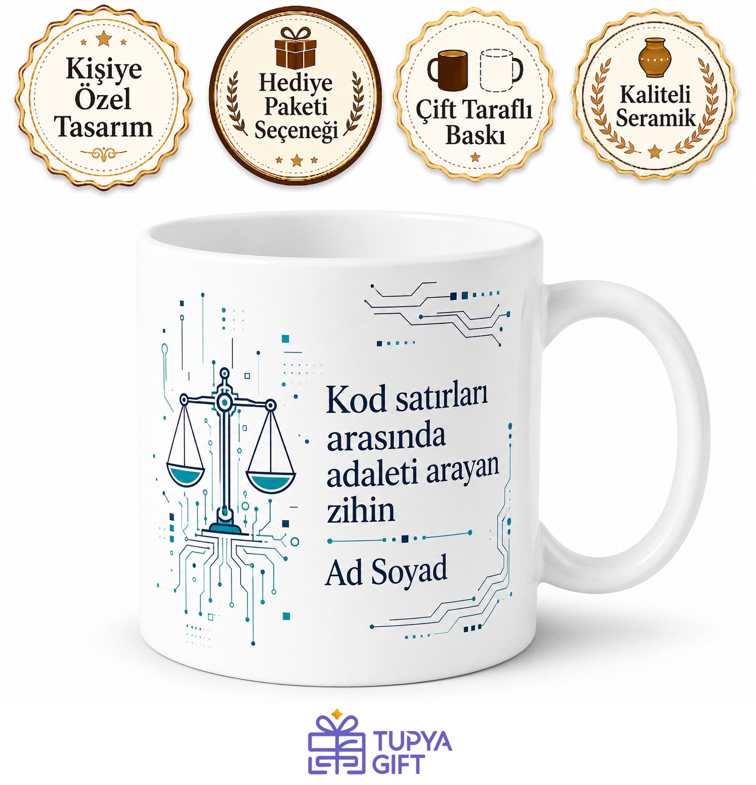 Yapay Zeka Hukuku Uzmanı Geleceğin Davalarına Hazırlanan Kahve Kupası Hediye