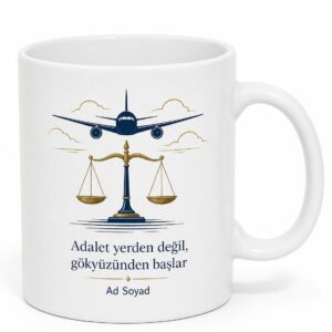 Havacılık Hukuku Uzmanı Gökyüzündeki Hakların Savunucusu İsim Yazılı Kupa Bardak Hediye