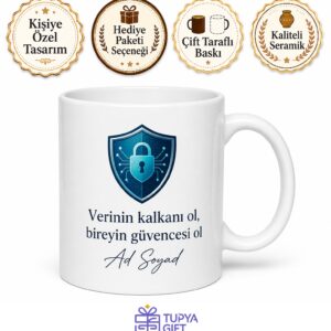 Veri Koruma Görevlisi KVKK Ve GDPR Uyum Uzmanı İsim Yazılı Kupa Bardak Hediye