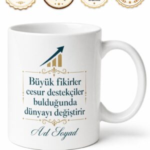 Melek Yatırım Ağı Yöneticisi Girişimcileri Fonlayan Lider Hediye Seramik Kupa Bardak