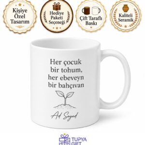 Ebeveyn Koçu Bilinçli Aile Rehberi İsim Yazılı Kupa Bardak Hediye