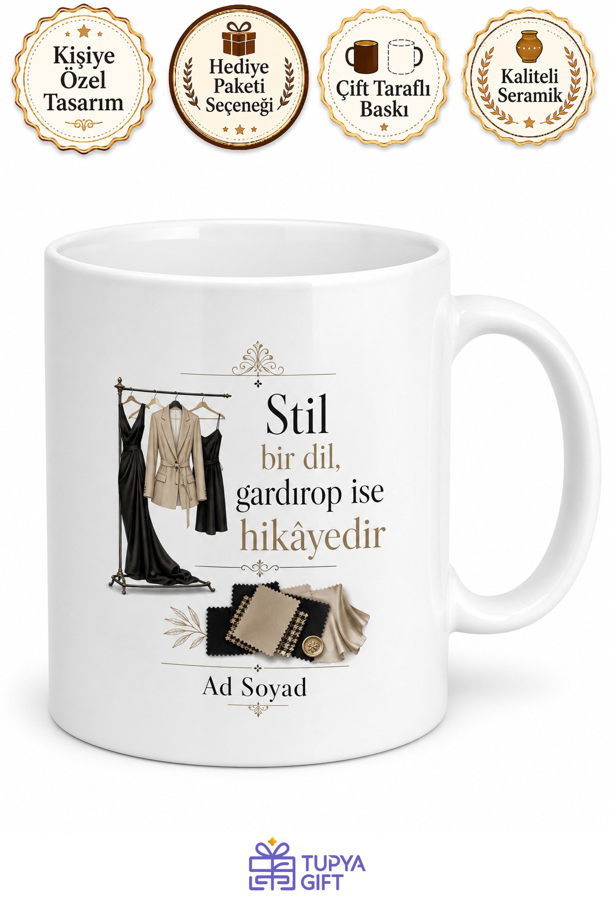 Gardırop Stilisti Ünlülerin Giyim Danışmanı Çay Kupası Hediye Bardak