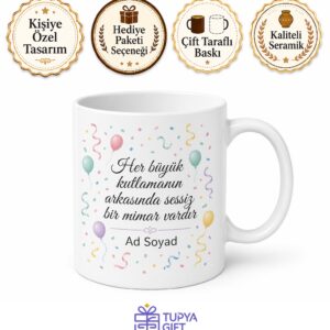 Parti Organizatörü Gizli Kutlamaların Mimarı Kahve Kupası Hediye Bardak