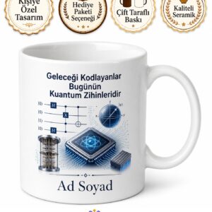 Kuantum Bilgisayar Programcısı Süper İletken Zeka Kahve Kupası Hediye Bardak
