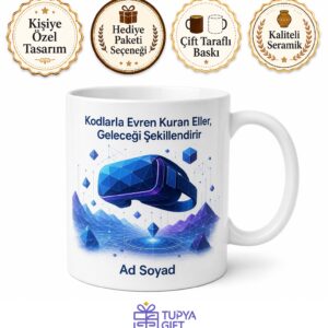 Sanal Gerçeklik VR Çevre Tasarımcısı Yeni Evrenler Kuran Seramik Kupa Hediye Bardak