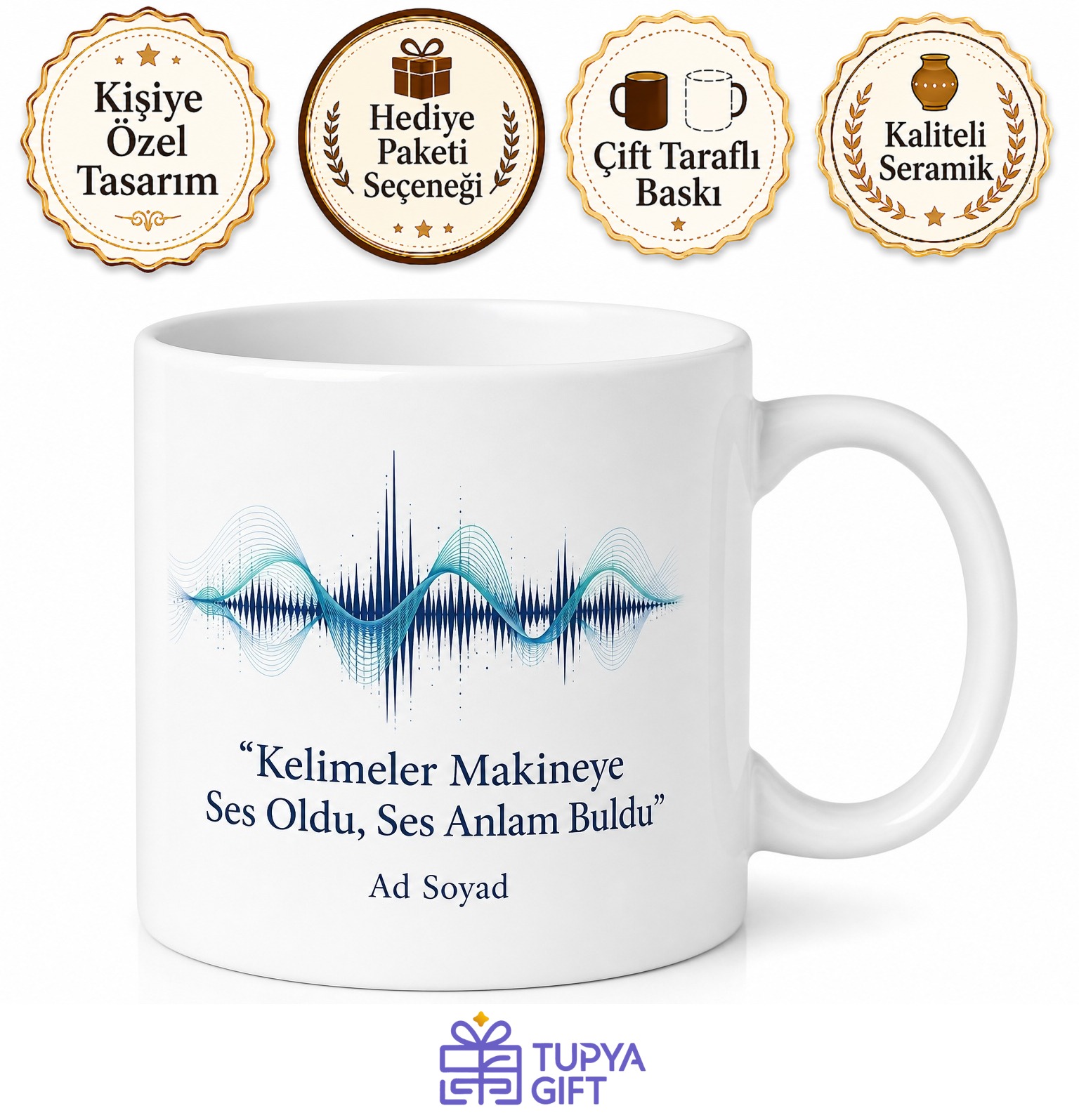 Ses Tanıma Dilbilimcisi Makineleri Konuşturan İsme Özel Kupa Bardak Hediye