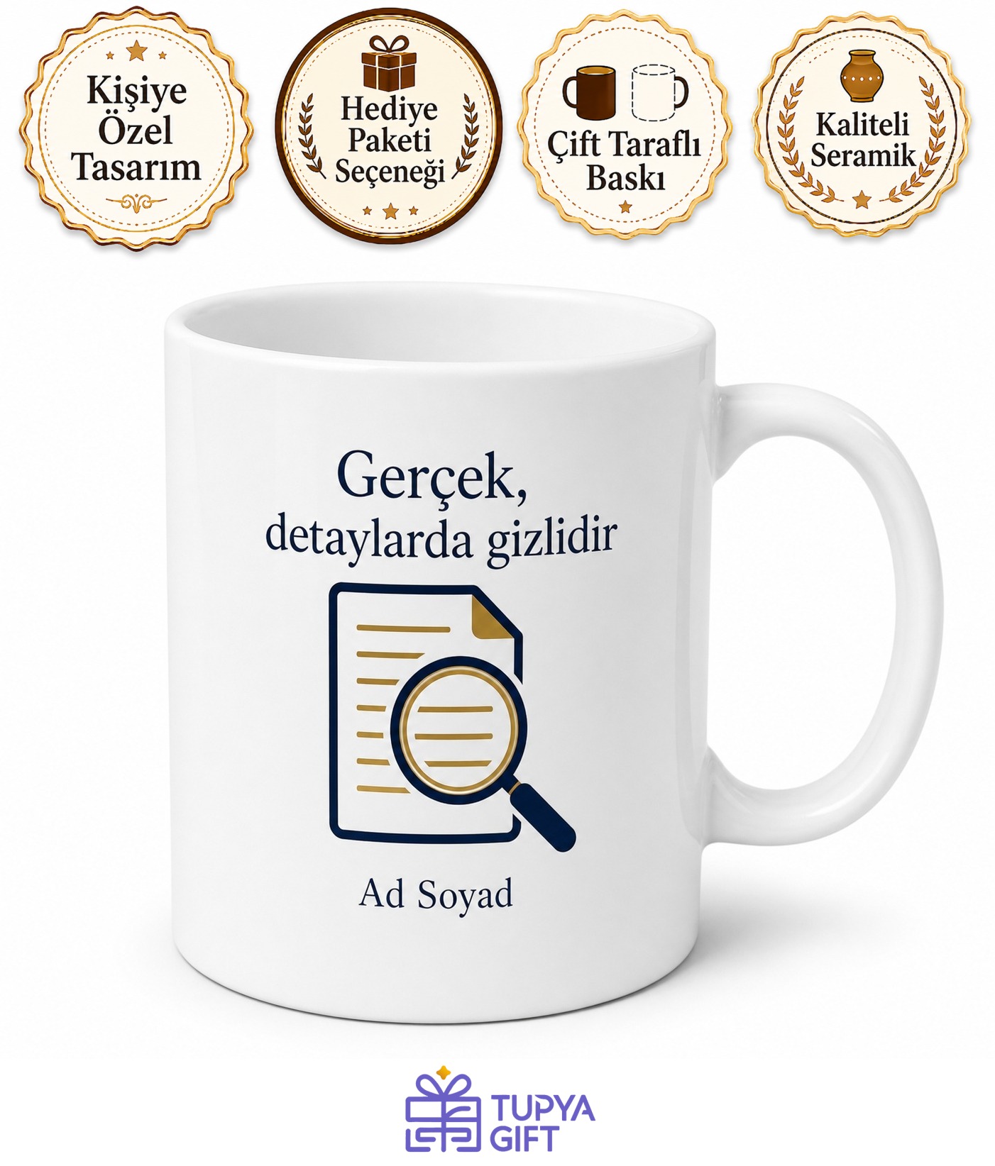 Sigorta Dolandırıcılığı Müfettişi Kaza Dedektifi Çay Kupası Özel Tasarım Hediye Bardak