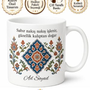 Yazma Baskı Ustası Ihlamur Ağacı Kalıbıyla Kumaş Kahve Kupası Hediye Bardak