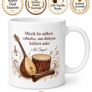 Etnomüzikolog Yöresel Müziklerin Kültür Araştırmacısı Kahve Kupası Hediye Bardak